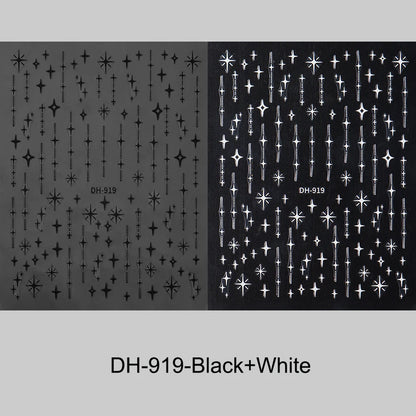 3D Laser Star Nail Art Stickers
