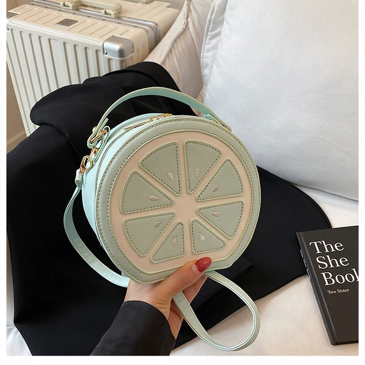 Citrus Slice Round Crossbody Bag