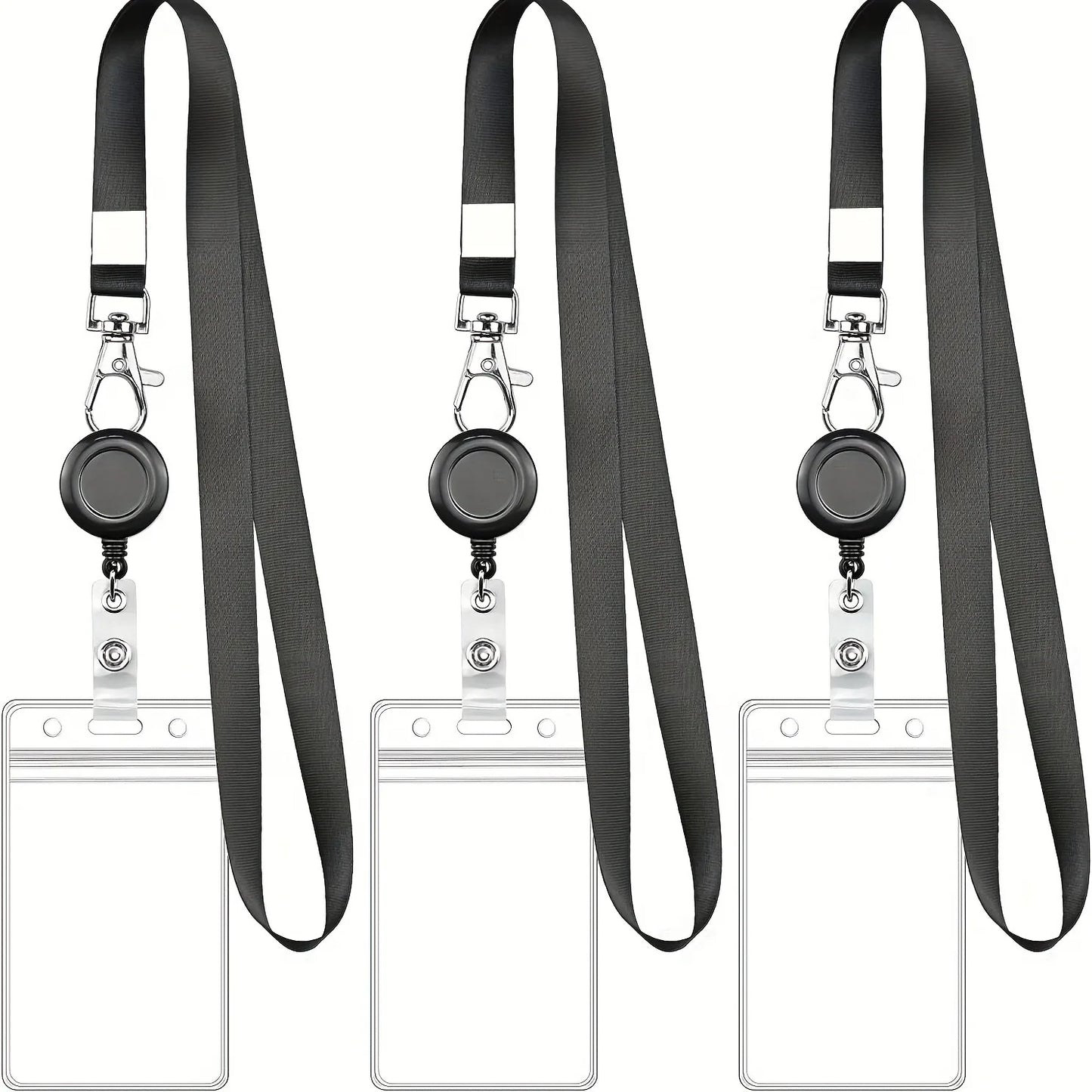 Retractable ID Card Holder Lanyard