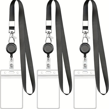Retractable ID Card Holder Lanyard