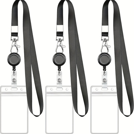 Retractable ID Card Holder Lanyard