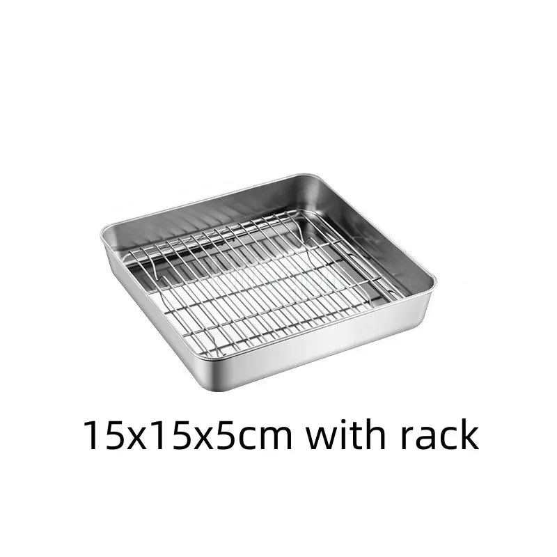 Golden Stainless Steel Food Serving Tray