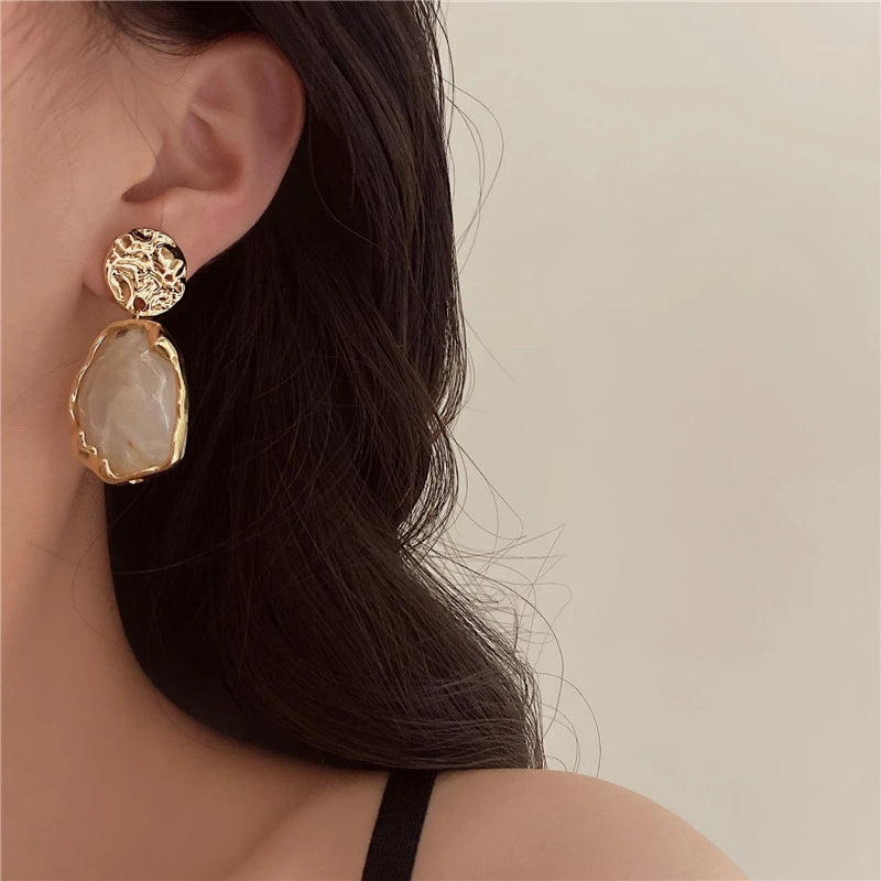 Geometry Resin Stud Earrings