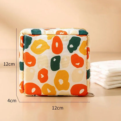 Heart Print Feminine Hygiene Storage Pouch