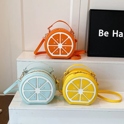 Citrus Slice Round Crossbody Bag