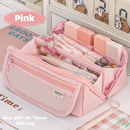 Large Capacity Multi-Layer Fabric Pencil Case