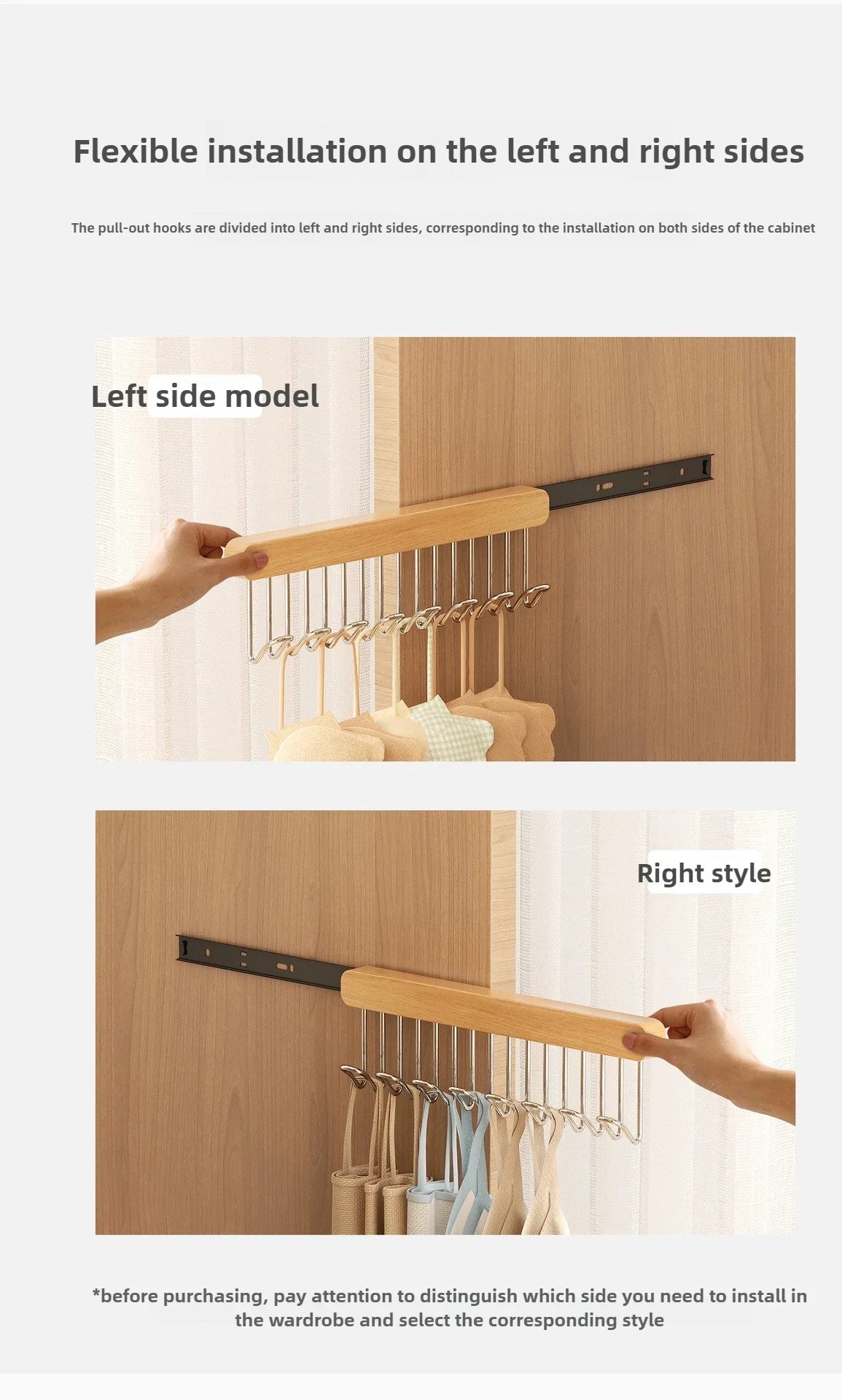 Retractable Wooden Wall Hanger