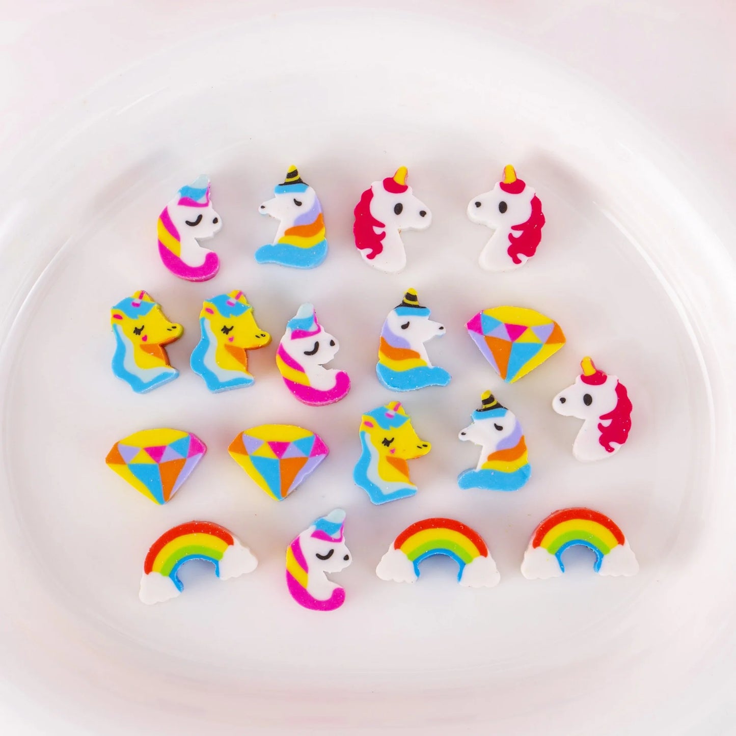Mini Cartoon Eraser Set – Fruit, Animal & Heart Capsule Collection