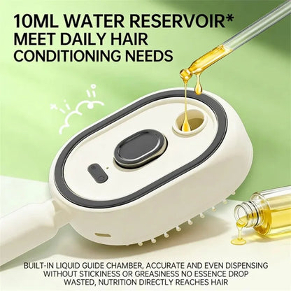 Electric Self-Cleaning Mist Hair Brush