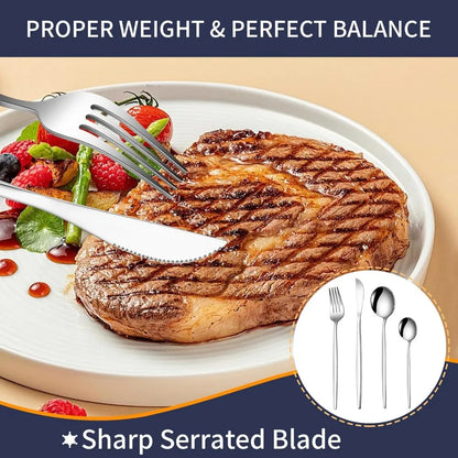 24-Piece Stainless Steel Cutlery Set for 6