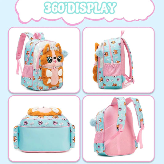 Girls 3-Piece School Backpack Set