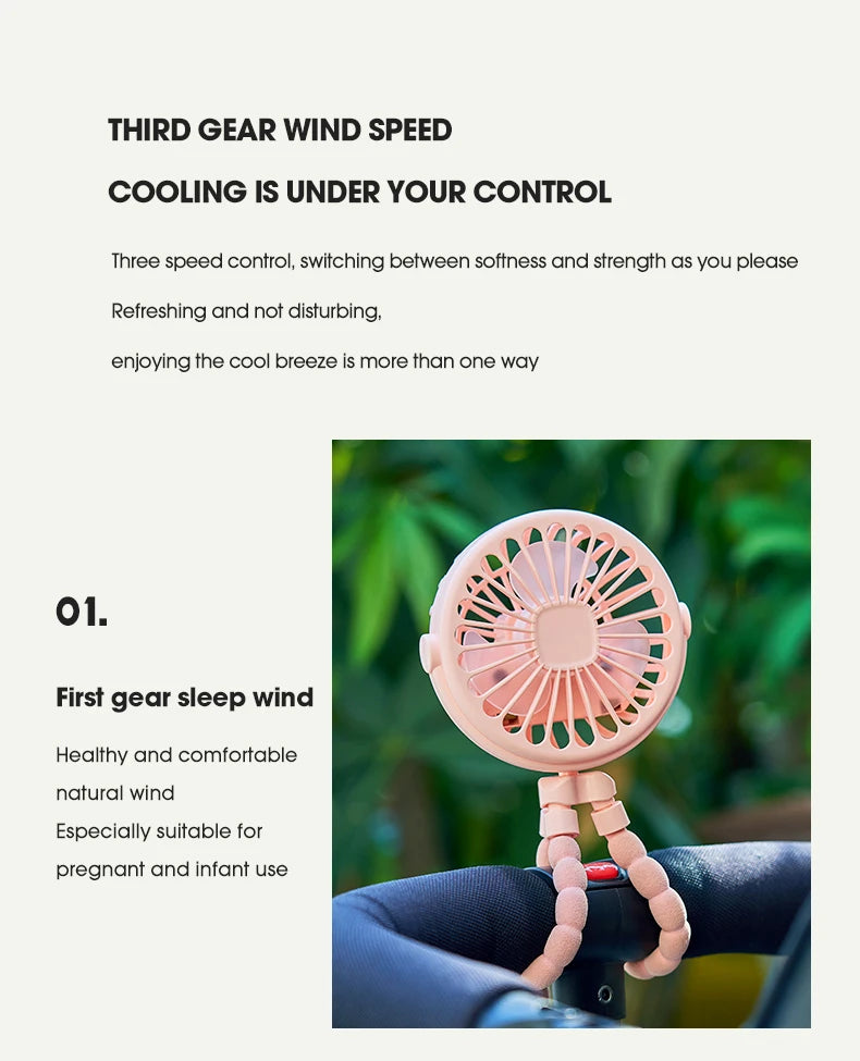 Portable Flexible Tripod Fan