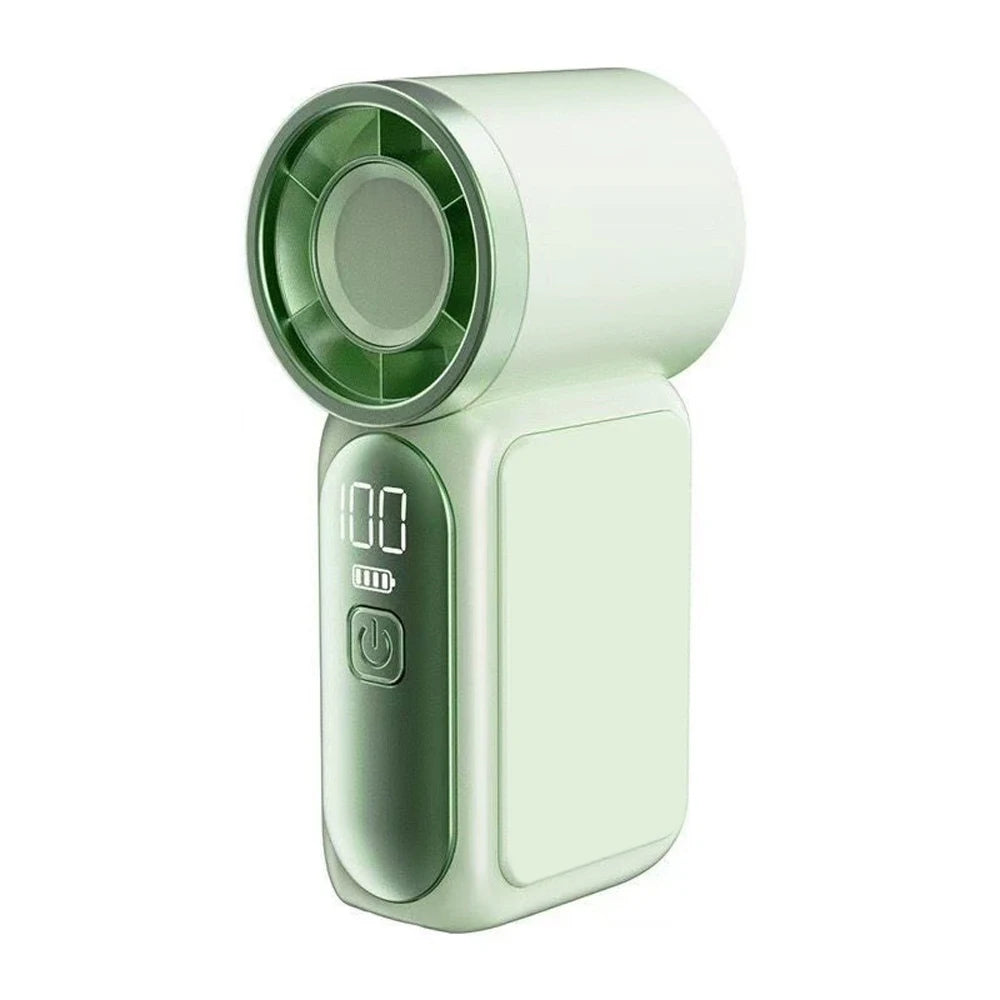 USB Rechargeable Mini Handheld Fan with Digital Display