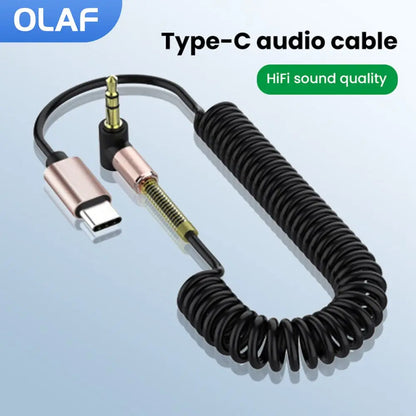 USB-C to 3.5mm Retractable AUX Audio Cable