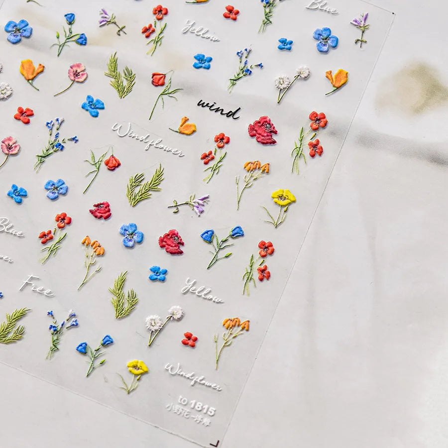 5D Cherry Blossom Nail Art Stickers