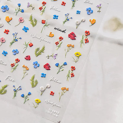5D Cherry Blossom Nail Art Stickers