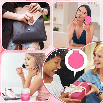 Mini Foldable Round Makeup Mirror