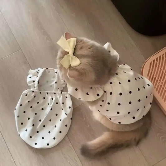 Polka Dot Princess Pet Dress for Cats & Small Dogs