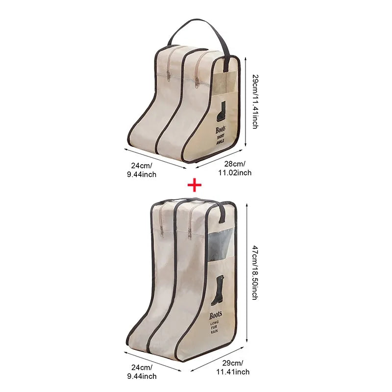 Long Boot & Shoe Storage Bag with Zipper