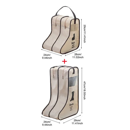 Long Boot & Shoe Storage Bag with Zipper