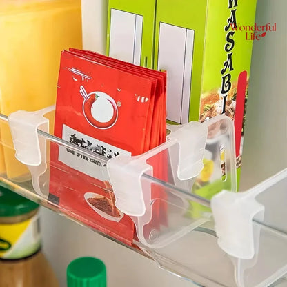 Adjustable Refrigerator Storage Divider Clips (6 or 8 Pieces)