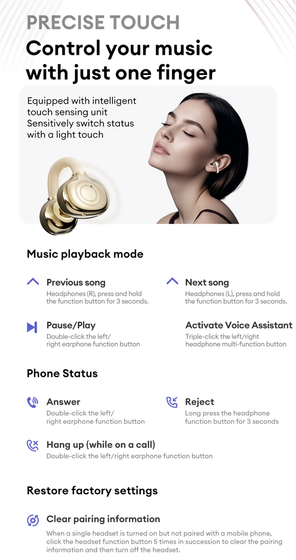 Lenovo LE302 Open-Ear Wireless Earbuds