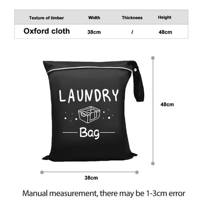 Waterproof Travel Laundry Bag with Hanging Strap