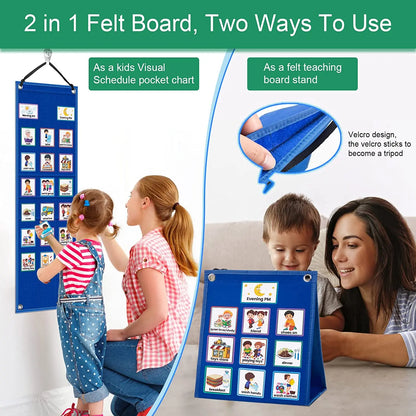 Kids Visual Daily Routine Chart with 70 Activity Cards
