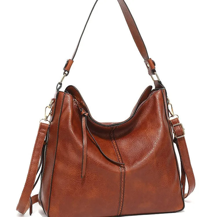 Women’s Soft PU Leather Bucket Shoulder Bag