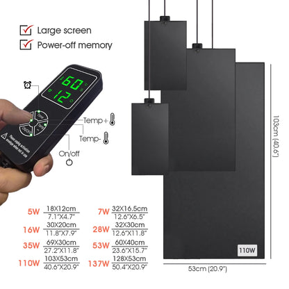 Reptile Heating Pad with Thermostat Controller