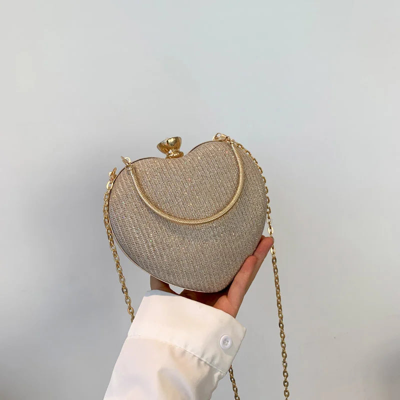 Heart Shape Evening Crossbody Bag