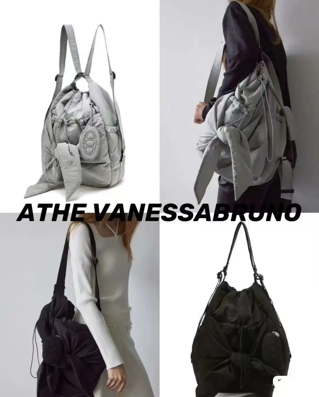 Minimalist Nylon Shoulder Tote Bag
