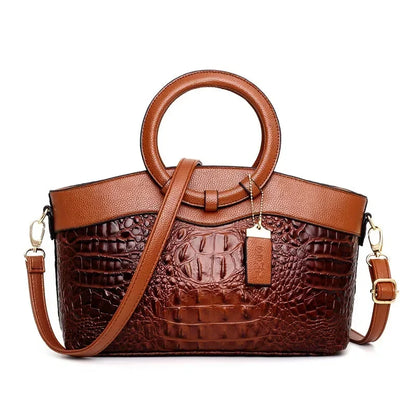 Women’s Crocodile-Embossed Tote & Shoulder Bag