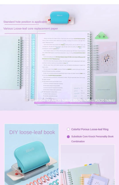 Adjustable 6-Hole Planner Paper Punch