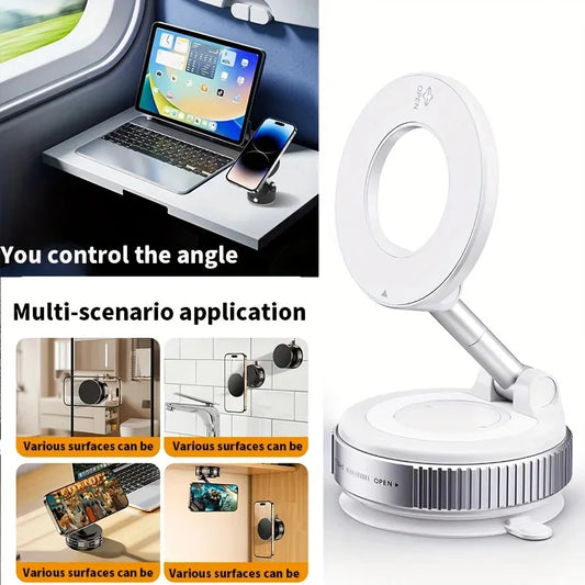 Foldable Magnetic Vacuum Suction Car Phone Holder