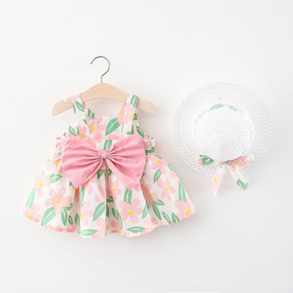 Big bow cotton baby dress