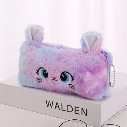 Gradient Kitten Plush Pencil Case