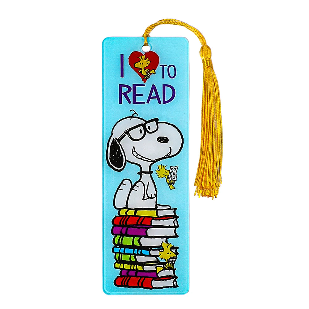 Cute Snoopy Acrylic Bookmark with Tassel