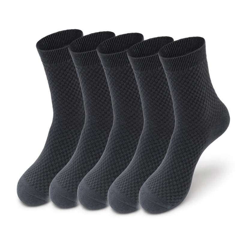 Men’s Bamboo Fiber Business Socks 5 Pairs