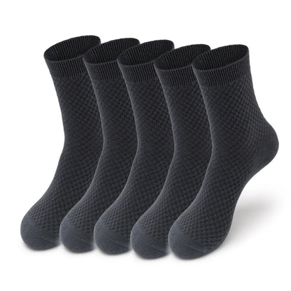 Men’s Bamboo Fiber Business Socks 5 Pairs