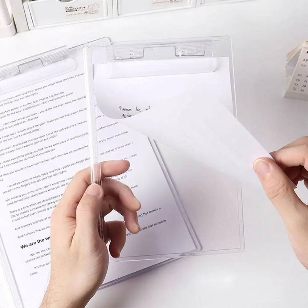 Transparent Acrylic Clipboard File Folder