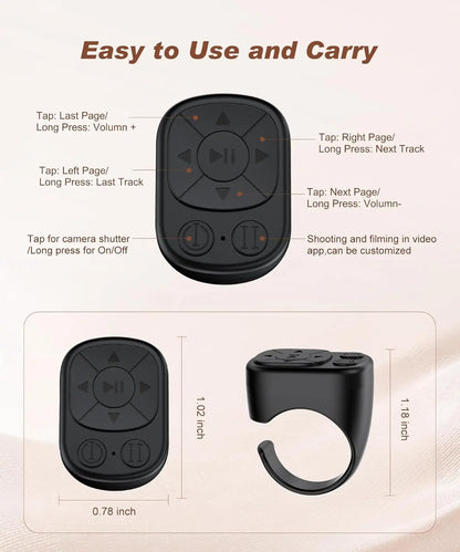 Bluetooth Touchpad Ring Remote Control