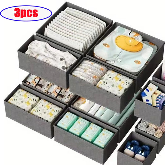 3-Piece Underwear Drawer Organizer Set