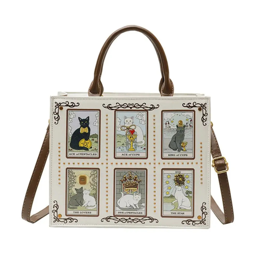 Cat Tarot Print Women’s Handbag