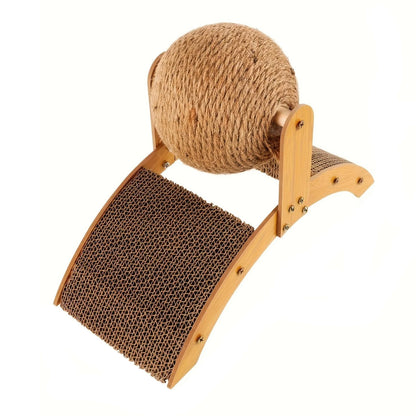 Interactive Sisal Cat Scratching Board with Spinning Ball