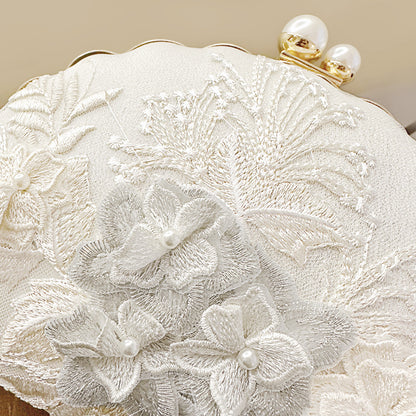 Vintage Lace Shell Evening Clutch Bag