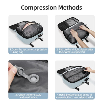 Expandable Vacuum Compression Travel Backpack
