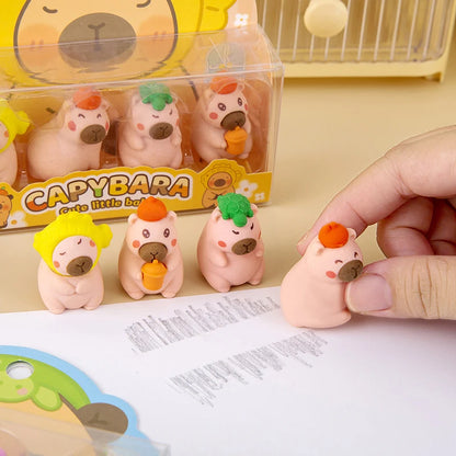 Cute Stationery Capybara Eraser