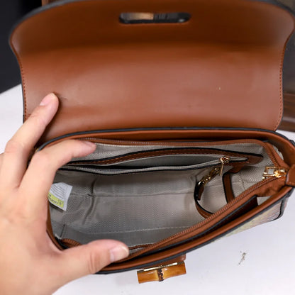 Crocodile Pattern Top Handle Handbag