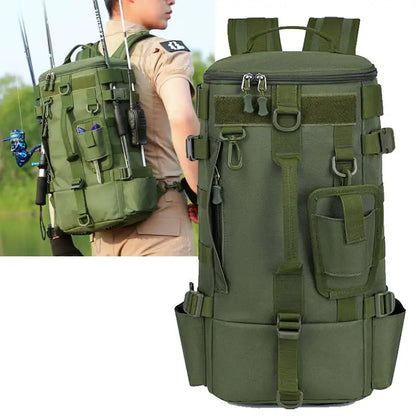 Tactical Fishing Backpack with Rod Holders